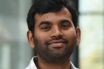Man smiling into camera